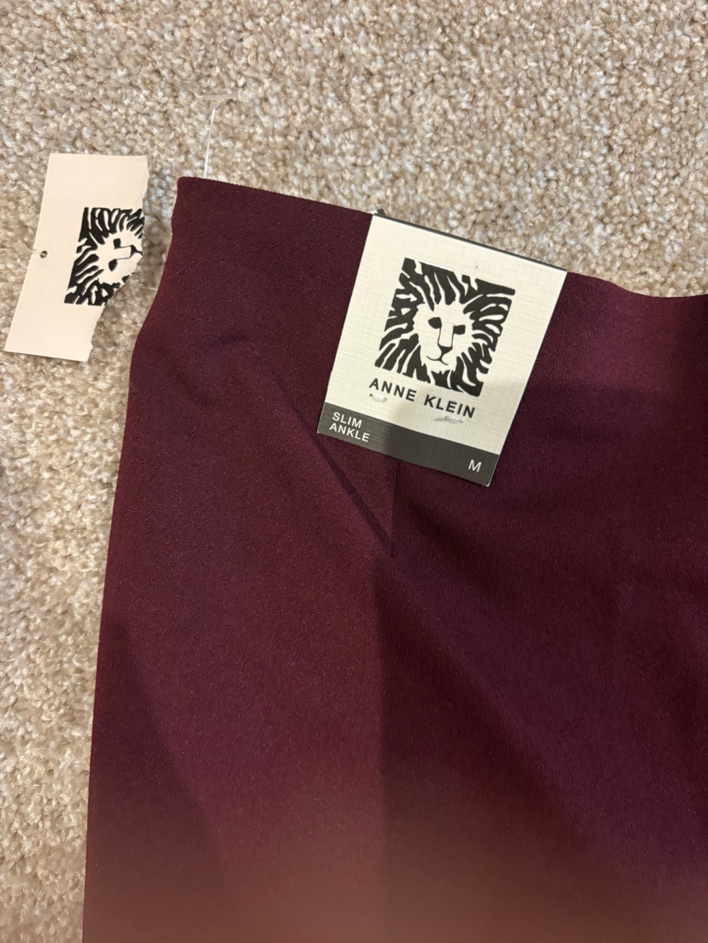 Anne Klein Women Dress Pants in Deep Wine - Picture 3 of 4